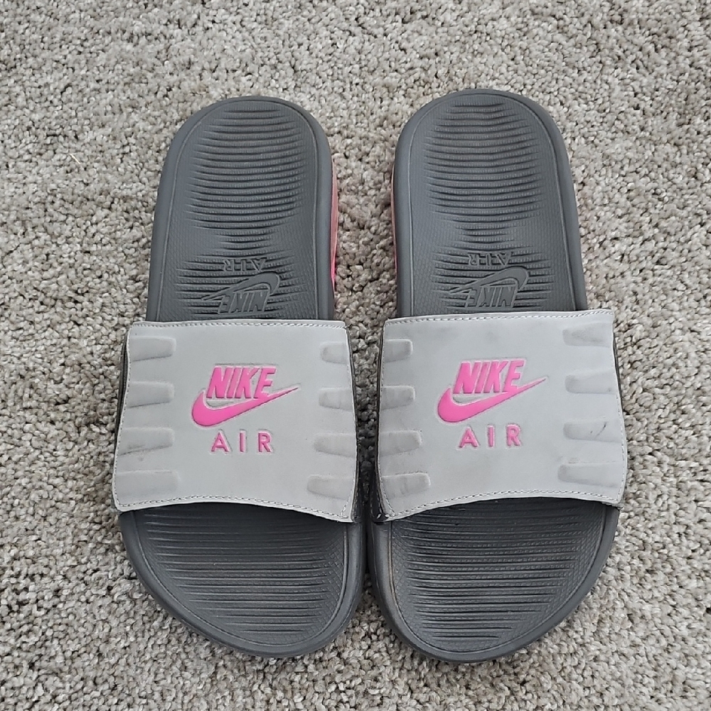 COPY - Nike Air Gray and Pink Slides